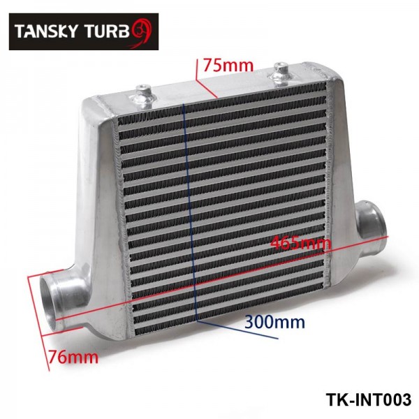 TANSKY - Universal Turbo Intercooler 280x300x76 Front Mount Intcooler For Honda Civic Integra Saab 3" Inlet & Oulet TK-INT003 TANSKY - Universal Turbo Intercooler 280x300x76 Front Mount Intcooler For Honda Civic Integra Saab 3" Inlet & Oulet TK-INT003