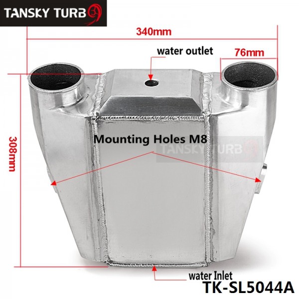 TANSKY - Turbo Water to Air Intercooler - 13.3" x12"X4.5" Inlet/Outlet: 3" TK-SL5044A