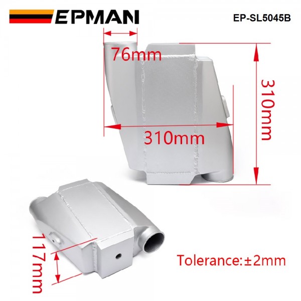 EPMAN - 12"x12"X4.5" Liquid / Water to Air Intercooler Bar & Plate EP-SL5045B