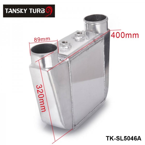 TANSKY -Universal Aluminum Bar & Plate Front Mount Water-To-Air Intercooler Inlet/Oulet 3.5" Core: 250 X 220 X 115mm TK-SL5046A