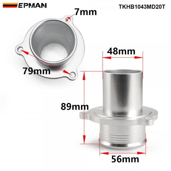 EPMAN Turbo Outlet Muffler Delete For EA888 Gen 3 Engines Increased Throttle Response For VW MK7/MK7.5 TKHB1043MD20T