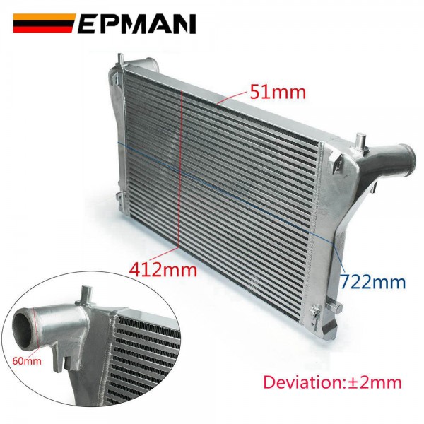 EPMAN Aluminum Bolt On Intercooler Kit With Pipe For Audi A3/S3/For VW Golf R MK7 EA888 1.8T 2.0T TSI 