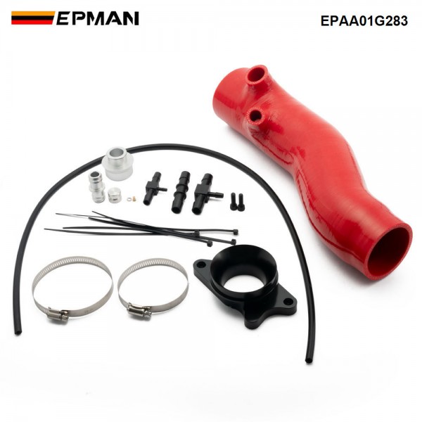 EPMAN 3.0" Turbo Inlet Hose Kit for Subaru WRX 2022-2025 CNC Billet Aluminum Flange + Silicone Pipe EPAA01G283