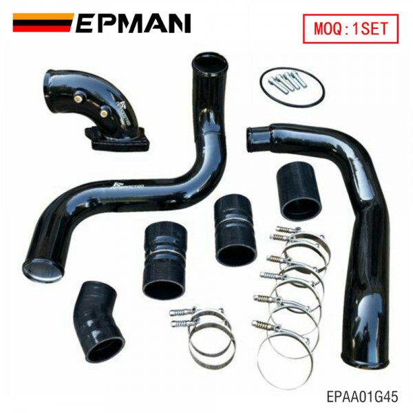 EPMAN Billet Aluminum Turbo Intercooler Pipe Boot Kit CAC Tube Hi FLow Intake Elbow for Diesel 6.0L V8 EPAA01G45 EPMAN Billet Aluminum Turbo Intercooler Pipe Boot Kit CAC Tube Hi FLow Intake Elbow for Diesel 6.0L V8 EPAA01G45
