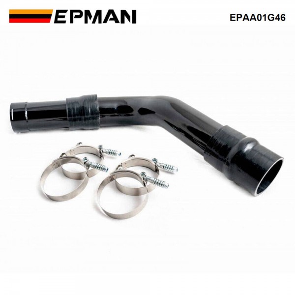 EPMAN Black Hot Side Intercooler Billet Aluminum Pipe Boot Kit W Silicon hose and Clamp For Ford 6.7L Powerstroke Diesel 11-16 EPAA01G46 EPMAN Black Hot Side Intercooler Billet Aluminum Pipe Boot Kit W Silicon hose and Clamp For Ford 6.7L Powerstroke Diesel 11-16 EPAA01G46