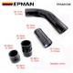 EPMAN Black Hot Side Intercooler Billet Aluminum Pipe Boot Kit W Silicon hose and Clamp For Ford 6.7L Powerstroke Diesel 11-16 EPAA01G46