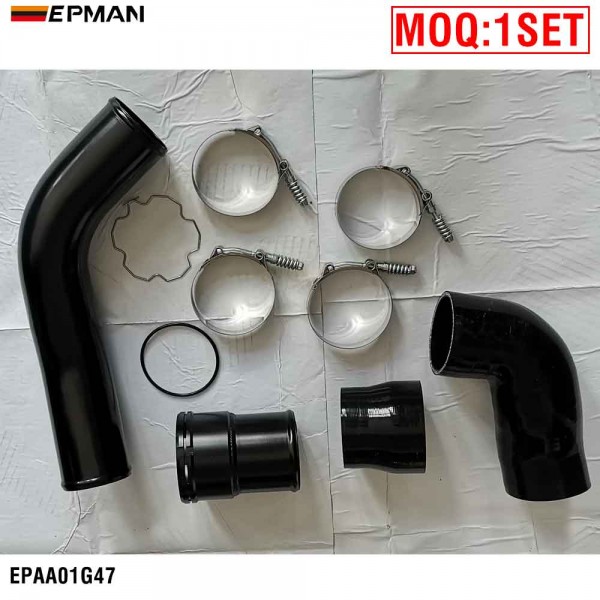 EPMAN Aluminum Cold Side Intercooler Pipe Boot Kit W Silicon Hose & Clamp For Ford 6.7L Diesel Powerstroke 11-16 EPAA01G47