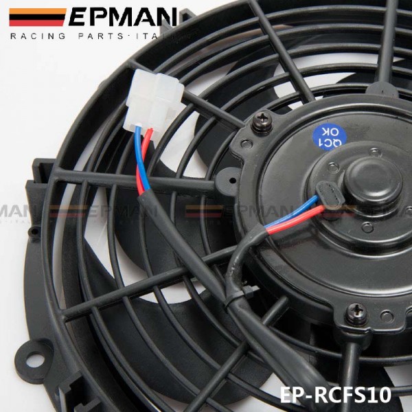 EPMAN UNIVERSAL SLIM 10" 70 W PULL/PUSH RADIATOR ENGINE BAY COOLING FAN+MOUNTING KIT BLACK EP-RCFS10F EPMAN UNIVERSAL SLIM 10" 70 W PULL/PUSH RADIATOR ENGINE BAY COOLING FAN+MOUNTING KIT BLACK EP-RCFS10F