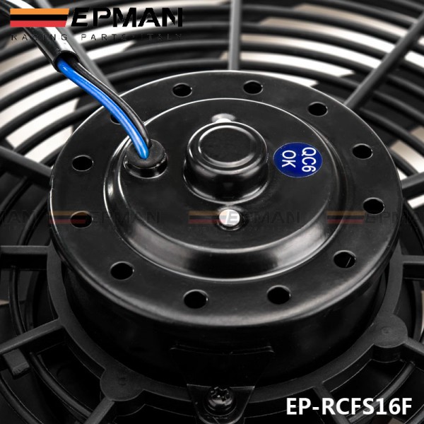 EPMAN 16" Universal 12 V 140W Slim Pull Push Racing Electric Radiator Engine Cooling Fan EP-RCFS16F