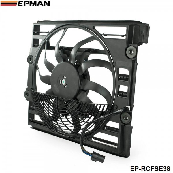 EPMAN - Replacement AC Radiator Condenser Cooling Fan Assembly For BMW E38 7 Series 96-98 64548380774 EP-RCFSE38