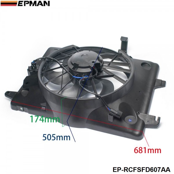 EPMAN -AC Condenser Radiator Cooling Fan 1998-2000 For Lincoln Ford Mercury F8VZ8C607AA EP-RCFSFD607AA EPMAN -AC Condenser Radiator Cooling Fan 1998-2000 For Lincoln Ford Mercury F8VZ8C607AA EP-RCFSFD607AA
