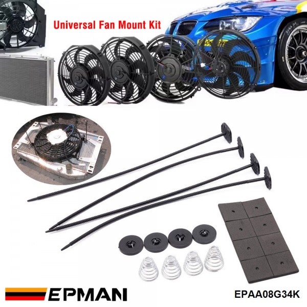 EPMAN Fan Mounting Kit,1Set Electric Radiator Fan Mounting Kit Compatible for Electric Cooling Fan and Transmission Cooler EPAA08G34K EPMAN Fan Mounting Kit,1Set Electric Radiator Fan Mounting Kit Compatible for Electric Cooling Fan and Transmission Cooler EPAA08G34K