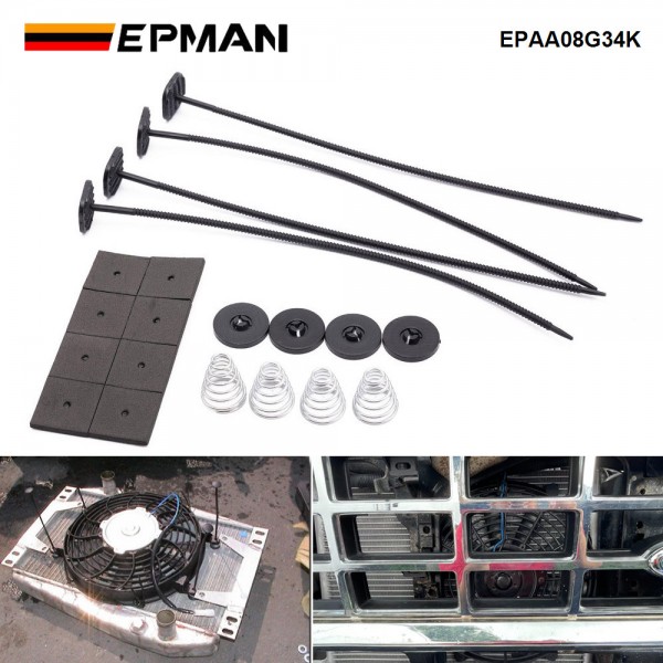 EPMAN Fan Mounting Kit,1Set Electric Radiator Fan Mounting Kit Compatible for Electric Cooling Fan and Transmission Cooler EPAA08G34K EPMAN Fan Mounting Kit,1Set Electric Radiator Fan Mounting Kit Compatible for Electric Cooling Fan and Transmission Cooler EPAA08G34K