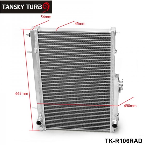 TANSKY 42MM 2 Row Aluminum Radiator for Nissan Skyline R33 R34 GTR GTST RB25DET MT TK-R106RAD