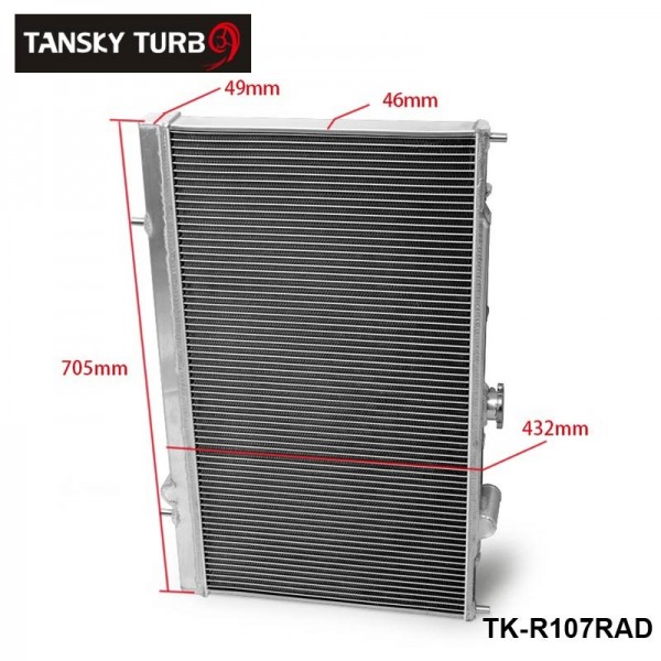 TANSKY For Mitsubishi Lancer Evo 4 5 6 Aluminium Radiator Rad Upgrade 42mm Core Depth 2-Row TK-R107RAD