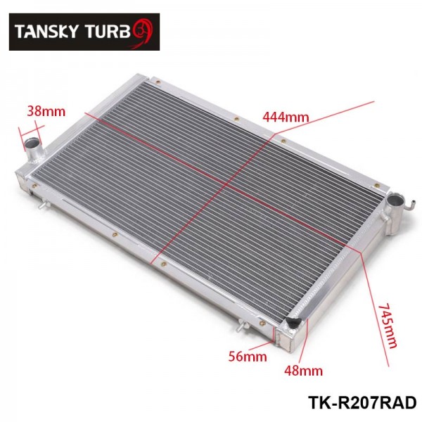 TANSKY Performance Radiator Manual aluminum 42mm 2 Row For 92-00 SUBARU IMPREZA WRX/Sti GC8 TK-R207RAD