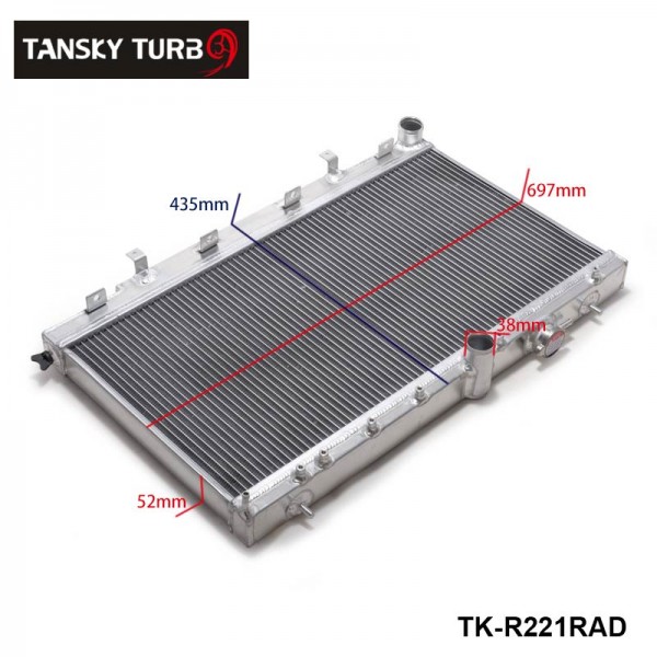 TANSKY 50mm 2 Row Aluminum Radiator For Subaru Impreza Wrx STI GDB GD8 MT 02-07 03 04 05 06 TK-R221RAD