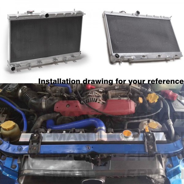 TANSKY 50mm 2 Row Aluminum Radiator For Subaru Impreza Wrx STI GDB GD8 MT 02-07 03 04 05 06 TK-R221RAD