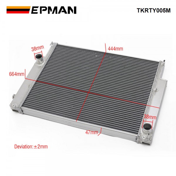 EPMAN For 1988-1999 BMW E36 E30 Z3/325i/320i/323i/328i M3 MT 2 Row Performance Aluminum Radiator TKRTY005M EPMAN For 1988-1999 BMW E36 E30 Z3/325i/320i/323i/328i M3 MT 2 Row Performance Aluminum Radiator TKRTY005M