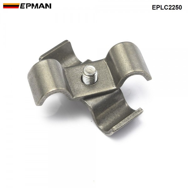 EPMAN Stainless Steel Double Line Clamps Pack of 10 modified Fits Fuel, Air, Electrical, Brake, Lines EPLC2375 EPLC2187 EPLC2250  