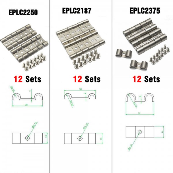 EPMAN Stainless Steel Double Line Clamps Pack of 10 modified Fits Fuel, Air, Electrical, Brake, Lines EPLC2375 EPLC2187 EPLC2250 EPMAN Stainless Steel Double Line Clamps Pack of 10 modified Fits Fuel, Air, Electrical, Brake, Lines EPLC2375 EPLC2187 EPLC2250