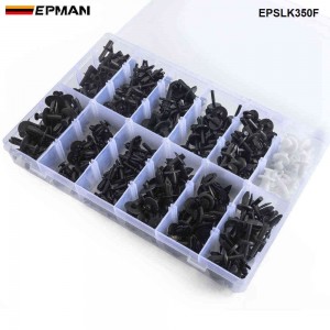 EPMAN 350PCS Auto Fastener Kit Car Universal Plastic Nylon Fixing Clip Rivet Door Panels Retainer Fender Liner EPSLK350F