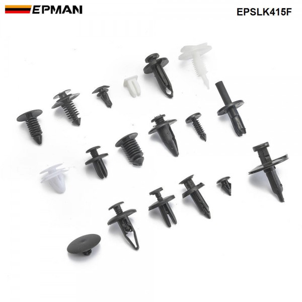 EPMAN 415PCS Plastic Rivets Fastener Fender Bumper Push Pin Clips Fastener Kit EPSLK415F