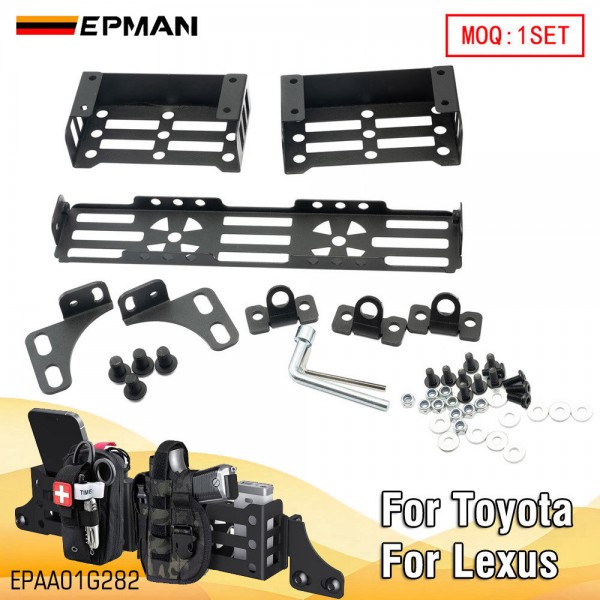 EPMAN Car Seat Brackets Storage Basket,Storage Tray for Toyota Tacoma 2005-2023 for Toyota 4Runner for Lexus GX470/460 2003-2023 EPAA01G282