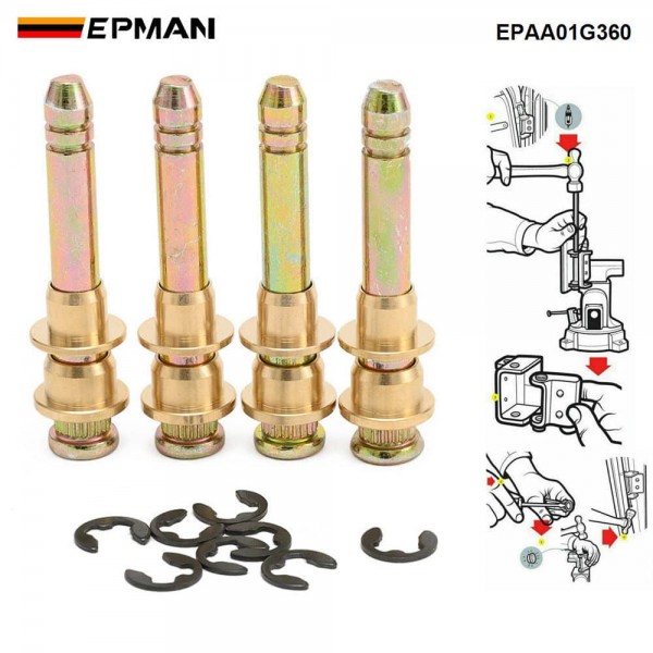 EPMAN Heavy Duty Door Hinge Pin Bushing Kit for Honda Civic Accord CR-V CRX CX DX EX SI EPAA01G360