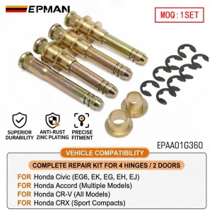 EPMAN Heavy Duty Door Hinge Pin Bushing Kit for Honda Civic Accord CR-V CRX CX DX EX SI EPAA01G360