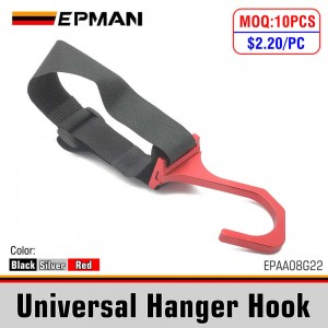 EPMAN Mighty Buggy Hook for Car Truck,Bus, Stroller, Wheelchair, Rollator, Walker  Aluminum,Universal Hanger EPAA08G22