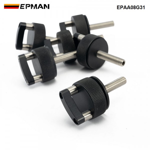 EPMAN Hard Top Quick Removal D-Ring Thumb Screws Billet Aluminum For Jeep Wrangler JK & JL 2007-2024 EPAA08G31 EPMAN Hard Top Quick Removal D-Ring Thumb Screws Billet Aluminum For Jeep Wrangler JK & JL 2007-2024 EPAA08G31
