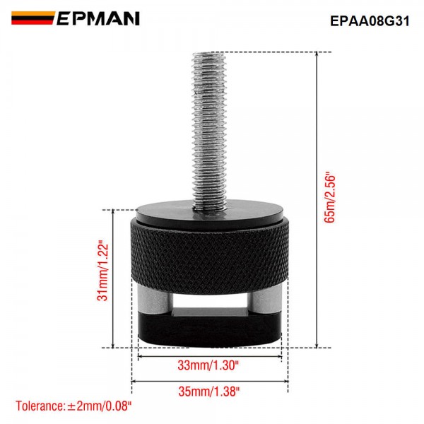 EPMAN Hard Top Quick Removal D-Ring Thumb Screws Billet Aluminum For Jeep Wrangler JK & JL 2007-2024 EPAA08G31 EPMAN Hard Top Quick Removal D-Ring Thumb Screws Billet Aluminum For Jeep Wrangler JK & JL 2007-2024 EPAA08G31
