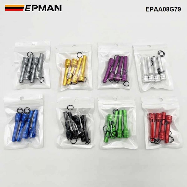 EPMAN Universal Car Door Lock Knob Aluminum Alloy 7mm Shaft Set of 4 Replacement Handle for Sedan SUV Truck Van Interior Door Lock Mechanism EPAA08G79