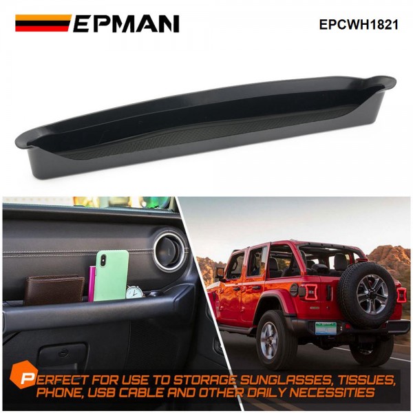 EPMAN 50PCS/LOT Passenger Storage Tray Organizer Grab Handle Accessory Box for 2018-2021 Jeep Wrangler JL JLU & Jeep Gladiator JT EPCWH1821-50T