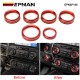 EPMAN 20SETS/CARTON Aluminum Alloy Air Conditioner Audio Volume Tune 4WD Switch Knob Ring Interior Covers Trim for Ford F150 XLT 2016-2020 EPNSF150-20T