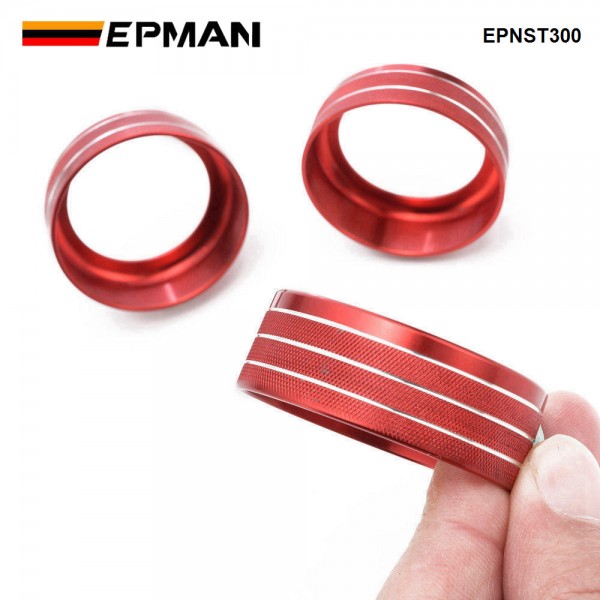EPMAN 100SETS/CARTON Aluminum Air Conditioner Switch CD Button Knob for Dodge Challenger Charger Chrysler 300 300s 2015-2019, for Ram 2013-2018 EPNST300-100T