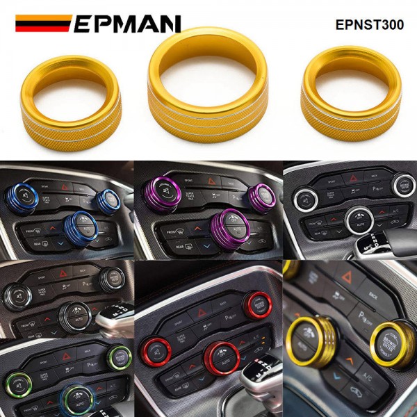 EPMAN 60SETS/CARTON Aluminum Air Conditioner Switch CD Button Knob for Dodge Challenger Charger Chrysler 300 300s 2015-2019, for Ram 2013-2018 EPNST300-60T EPMAN 60SETS/CARTON Aluminum Air Conditioner Switch CD Button Knob for Dodge Challenger Charger Chrysler 300 300s 2015-2019, for Ram 2013-2018 EPNST300-60T