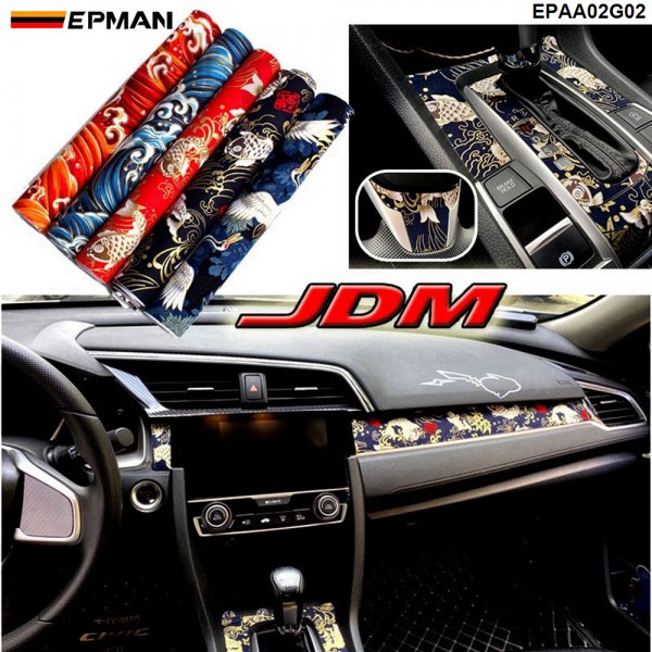 50*145cm JDM Japanese Style Automotive Interior Sticker Self-adhesive Tape with Adhesive and Wind Cloth Car Interior Car Sticker EPAA02G02 50*145cm JDM Japanese Style Automotive Interior Sticker Self-adhesive Tape with Adhesive and Wind Cloth Car Interior Car Sticker EPAA02G02