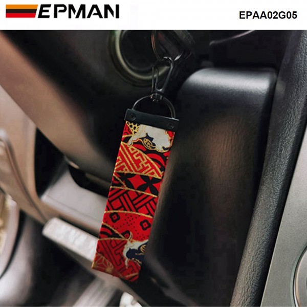 Japanese Style Ukiyo-e KeyChains Pendant Charm Keyring Car key chain decoration JDM Bushido interior decoration Couple Gift EPAA02G05