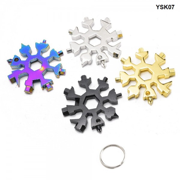 18 In 1 Snowflake Multi Pocket Tool Spanner Hex Wrench Multipurpose Camp Survive Outdoor Multi Tool EDC Keychain Tool YSK07 18 In 1 Snowflake Multi Pocket Tool Spanner Hex Wrench Multipurpose Camp Survive Outdoor Multi Tool EDC Keychain Tool YSK07