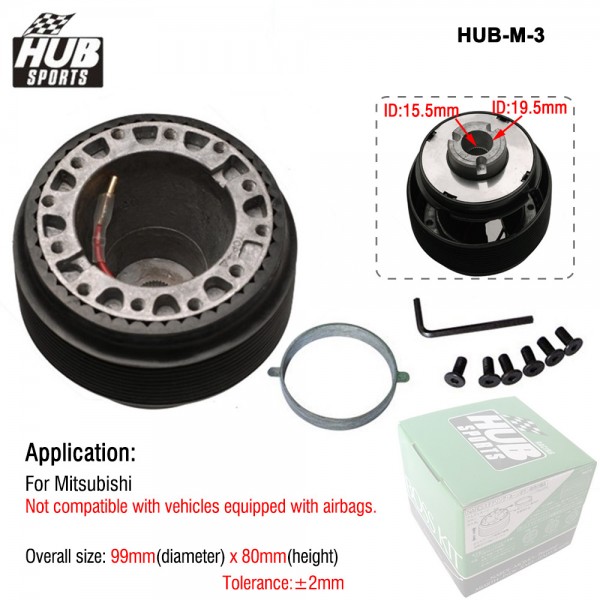Racing Steering Wheel Hub Boss Adapter Kit For Mitsubishi HUB-M-3