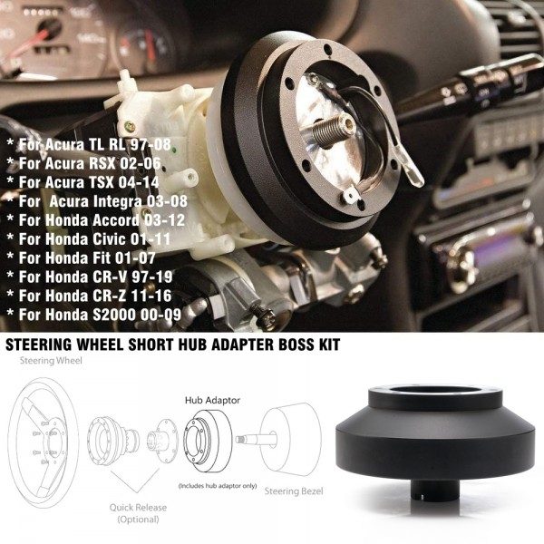 Hubsport Aluminum Racing Steering Wheel Short Hub Kit Adapter Boss Kit For Acura Integra For Honda Civic S2000 HUB-K131H