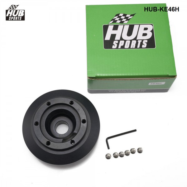 Steering Wheel Short Hub Adapter Boss Kit Aluminum Black For BMW E46 M3 and All E90 HUB-KE46H