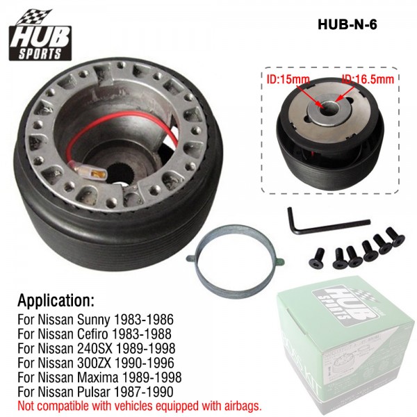 HUB SPORTS Car Steering Wheel Quick Release N-6 Hub Boss Adapter Kit N-6 for Nissan HUB-N-6