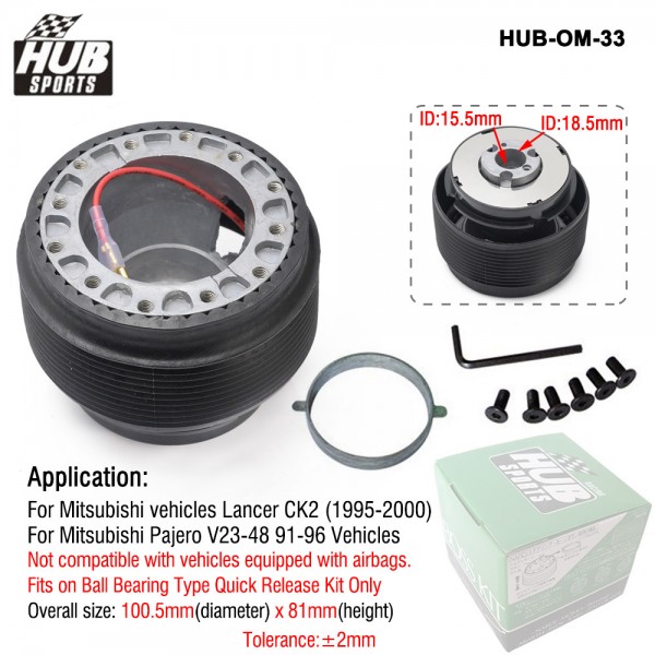Hubsport Racing OM33 Boss Kit Steering Wheel Hub Steering Wheel Adapter For Mitsubishi HUB-OM-33