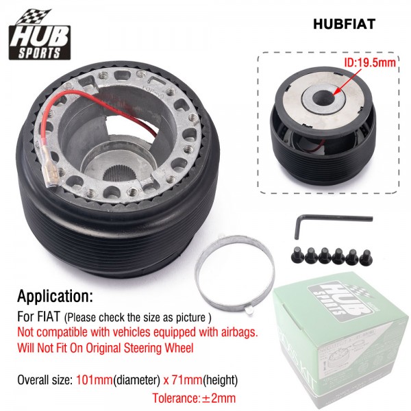 HUB Sports Car Quick Release Steering Wheel Boss Kit Racing Hub Adapter with 6 Bolts For FIAT HUBFIAT HUB Sports Car Quick Release Steering Wheel Boss Kit Racing Hub Adapter with 6 Bolts For FIAT HUBFIAT
