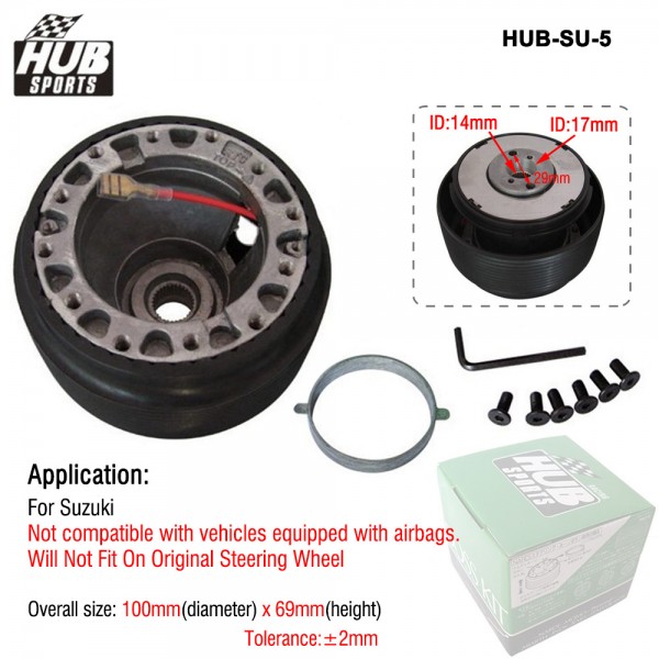 HUB SPORTS Racing Steering Wheel Hub Adapter Boss Kit for Suzuki SU-5 HUB-SU-5