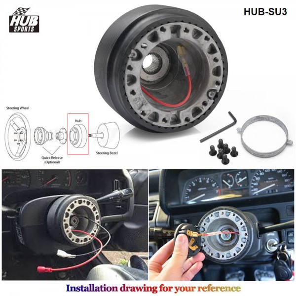 Hubsport Racing Universal Steering Wheel Hub Adapter Quick Release Boss Kit for Suzuki SU-3 HUB-SU3