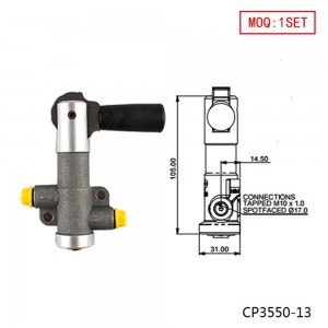 TANSKY Single Bore CP3550-13 Lever type brake proportioning valve with 7 settings With Ap Logo CP3550-13